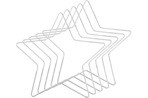 Metal Rings | 8 Inch Suncatcher Star Frame, Hangable Door Decor - for Macrame Floral Suncatcher Birthday Wedding Party Window