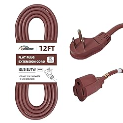 HONDERSON Flat Plug Indoor Extension Cord, UL