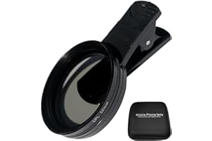 EMVANV 52mm Clip-on CPL Phone Camera Lens Filter, Phone Lens Filter Kit, Universal CPL Filter Compatible with iPhoneSamsung/Android Smartphones(Size:52mm)