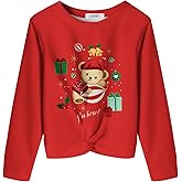 Arshiner Girls Casual Twist Front Lightweight Sweatshirt Tie Dye Printed Long Sleeve Crop Tops Pullover