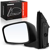 A-Premium Driver Side Power Door Mirror Compatible with Honda | for Odyssey 2005-2010 - Heated Manual Folding Black Outside Rear View Mirror - Replace# 76250-SHJ-A43