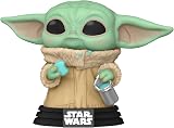 Funko Pop Star Wars The Mandalorian Grogu with Cookie Vinyl Figure 3.75in view 2