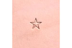 STECKSSTORE Small Star Leather Stamp Z609 US Stamps 1/4" (6.4 mm) F