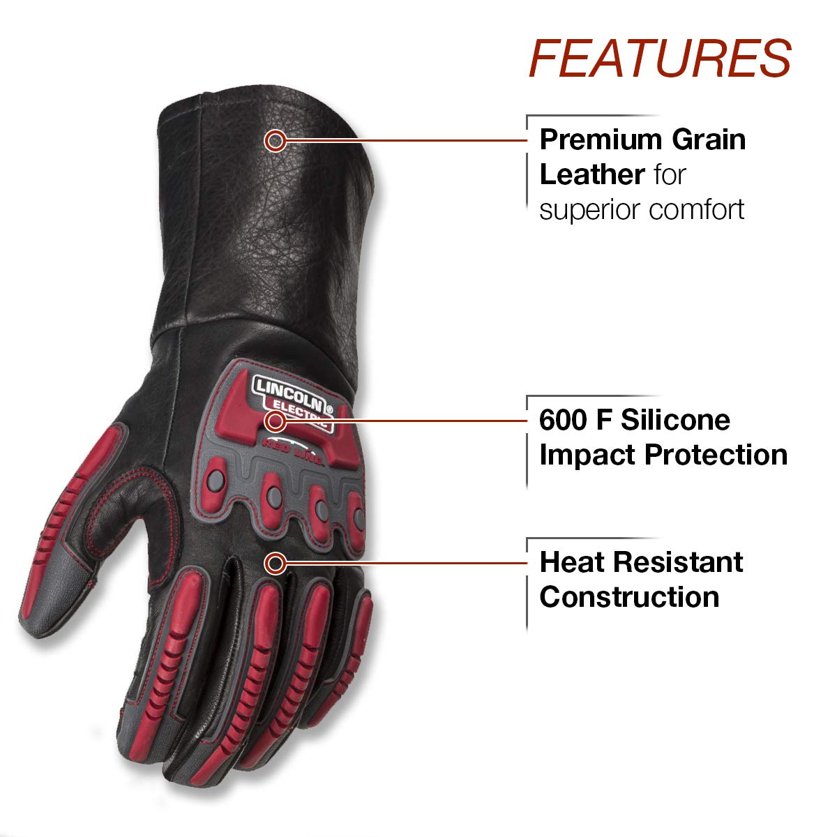 Lincoln Electric Roll Cage Welding/Rigging Gloves Impact Resistant