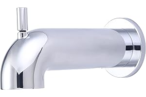 Olympia Faucets OP-640063 Extended 7" Combo Diverter Tub Spout in Polished Chrome