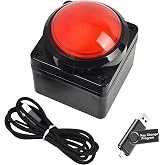 Yoqanr Programmable USB Macro Keyboard, Major Policy Decision Button, One Handed Programmable Setting &amp; Game Switch Control Keyboard, U Flash Disk with Customized Program, Default Enter Function, Red