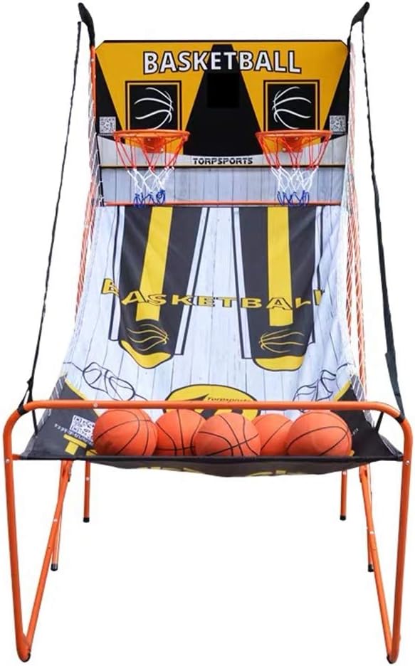 Ygo Basketball Hoop Shot Creator Indoor Basketball Home Basketball Court Includes 5 Balls and Inflator for Single and Double Play : Sports & Outdoors
