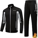 TBMPOY Men's Fleece Lined Tracksuits Sweatsuits 2 Piece Sets Winter Jogging Track Sweat Suits Thermal Casual Outfits