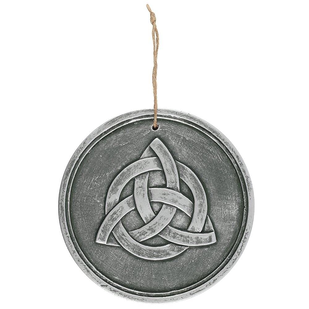 Wall Plaque | Silver Triquetra | H22.5cm x W22.5cm x D1cm | pack of 1