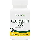 NaturesPlus Quercetin Plus with Vitamin C & Bromelain - 90 Vegetarian Tablets - Allergy Relief Supplement - Immune, Antioxidant & Anti-Inflammatory Support - Gluten Free - 45 Servings