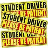 PSLER Student Driver Magnet for Car, be Patient