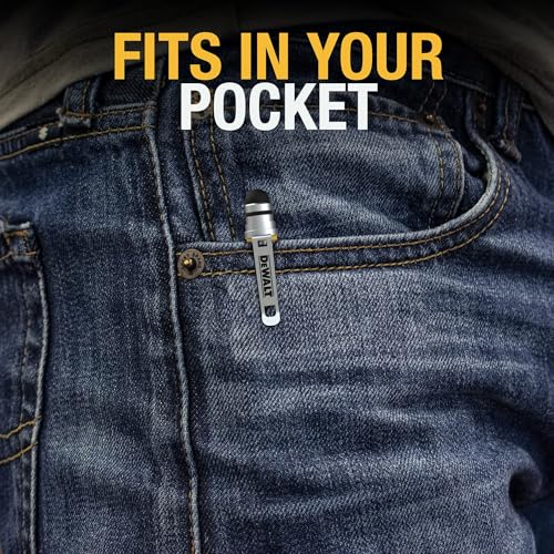 DEWALT Lápiz Stylus 3 en 1, Lápiz Stylus de Bolsillo para iPad, para Pantalla Táctil, Bolígrafo con Punta Stylus, Mini con Teclado, Compatible con iPhone