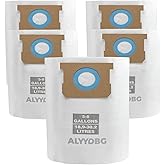5 PCS Shop Vac Bags 5-8 Gallon Type E/H 90661 90671 Vac Bags by ALYYDBG | 2-1/2" Port Original Stardard kraft Paper Vac Bags
