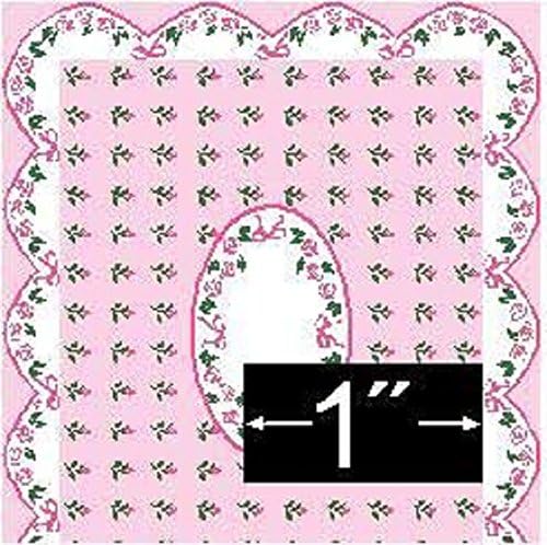 Brodnax Prints Dollhouse Miniature Rug 1:24 Scale Rosebud