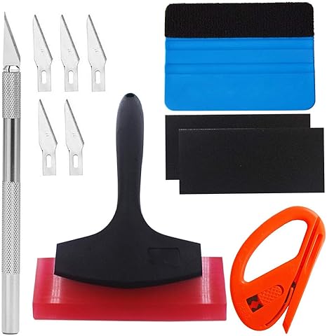 Amazon Co Jp Kiligen カーボンシート カーフィルム カッティングシート シール施工 スクレーパー ステッカー 貼付補助ツール 万能 6点セット 車 バイク