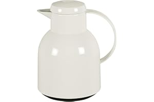 504229 Samba Quick Press closure vacuum jug, 1.0 litres, white
