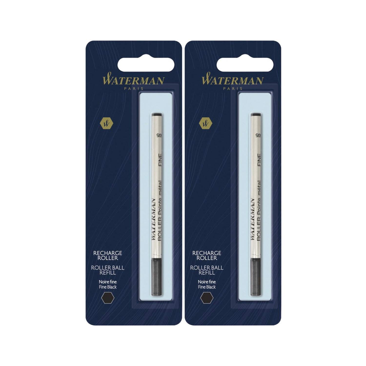 Photo 1 of Waterman(R) Refill, Rollerball, Fine Point, 0.5 mm, Black (2-Pack)