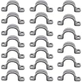 BENLIUDH 1/2 Inch PVC Pipe Strap, 2-Holes Conduit Pipe Clamps Plastic Pipe Supports (Grey, 20 Pcs)