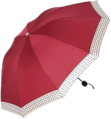 Amazon Co Jp Marceooselm 女性の極度の細い格子縞の傘 スポーツおよび旅行別の色のための防風の防水携帯用日曜日の傘の紫外線保護 Color Red ホーム キッチン