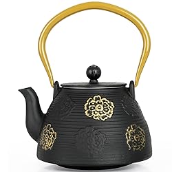 Ufine Cast Iron Teapot with Infuser for Loose Leaf