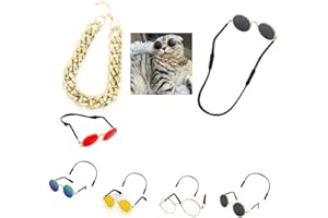 JUVBARXY Cool Pet Glasses Kitten Sunglasses Pet Art Photography Glasses Accessories Cute Glasses Cosplay Costume Photos Props Random Color (6 Pieces Mixed Color)