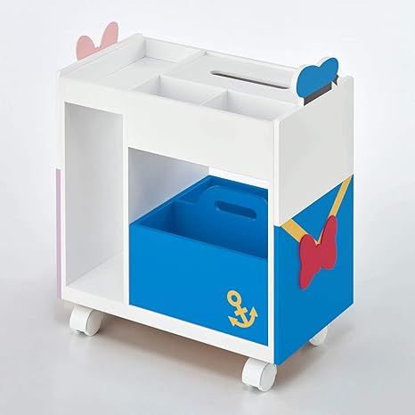 Amazon Co Jp ベルメゾン ディズニー 収納ワゴン リビングワゴン キャスター付き 完成品 ドナルド デイジー ホーム キッチン