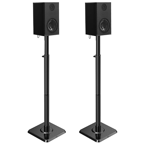 Mounting Dream Speaker Stands Height Adjustable for Satellite Small  Bookshelf Speakers, Set of Floor Stand Mount for Bose Polk JBL Sony  Yamaha and
