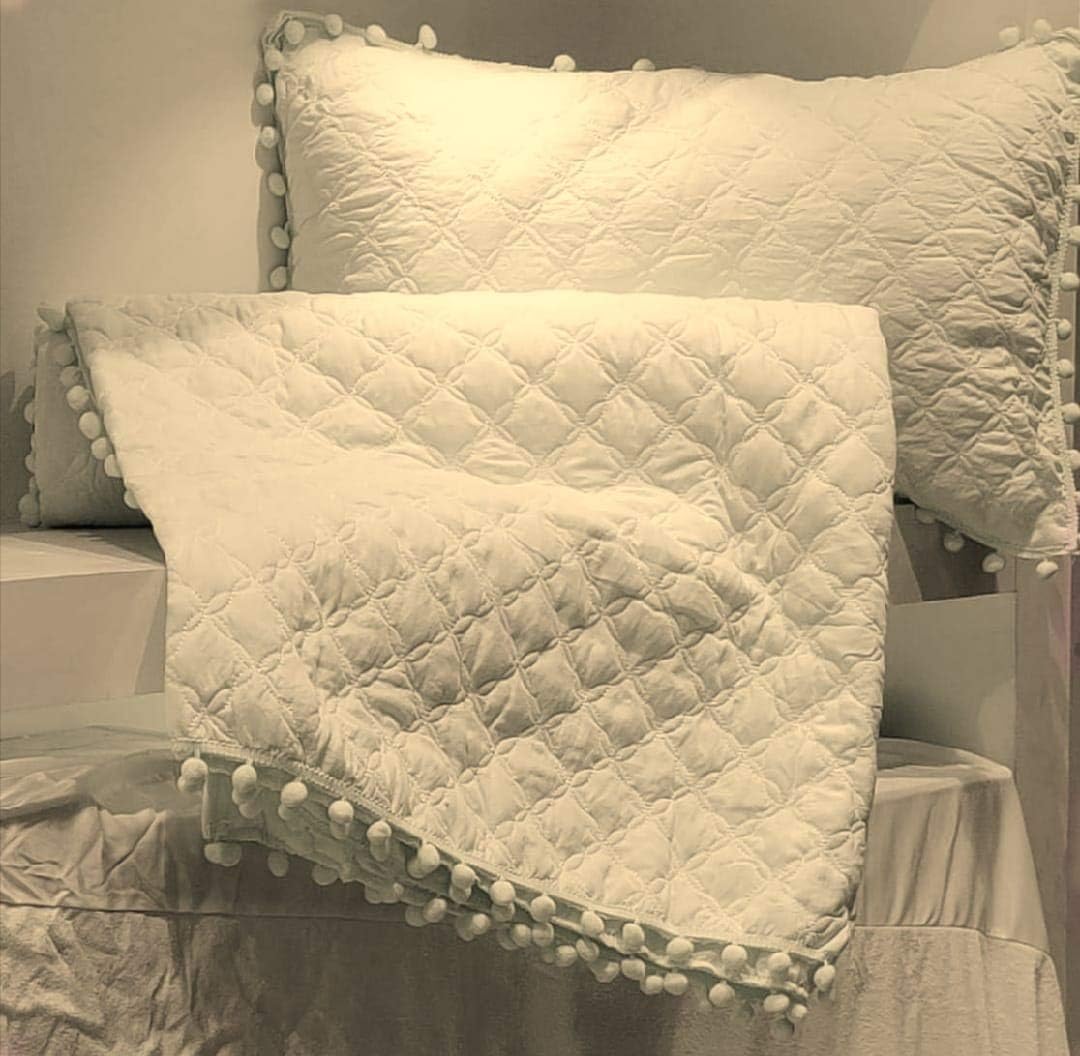 MORADO ® Premium Cotton 250 TC King Size Quilted Bed Cover/Bedsheet