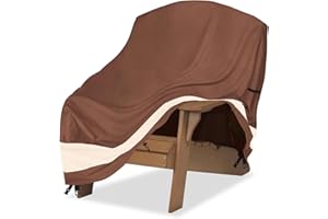 Sobana Patio Adirondack Chair Cover 33 x 35 x 36 inch,Waterproof Heavy Duty Outdoor Chair Covers,Adirondack Chair Covers for Outdoor Chair,Brown & Beige