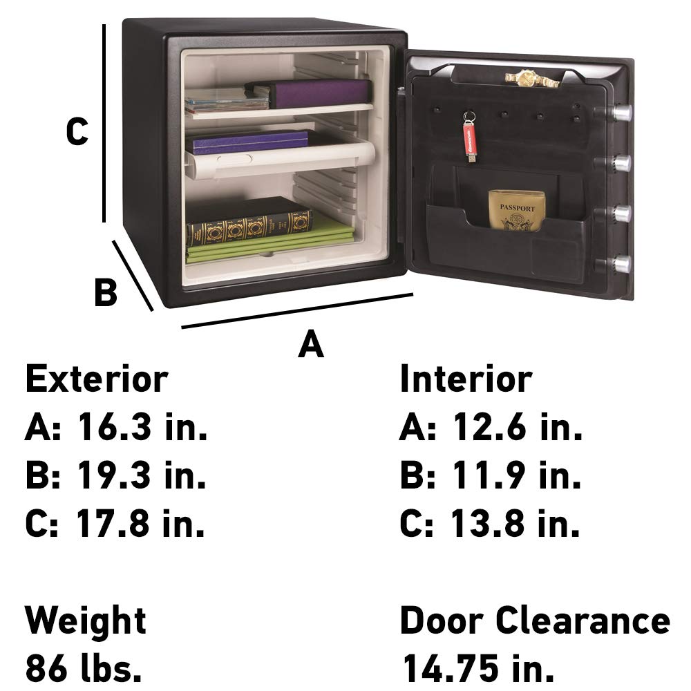 SentrySafe SFW123EU Fireproof Safe and Waterproof Safe with Digital Keypad 1.23 Cubic Feet