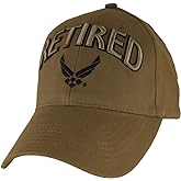 EAGLE CREST U.S. Air Force Retired Baseball Hat, Coyote Brown