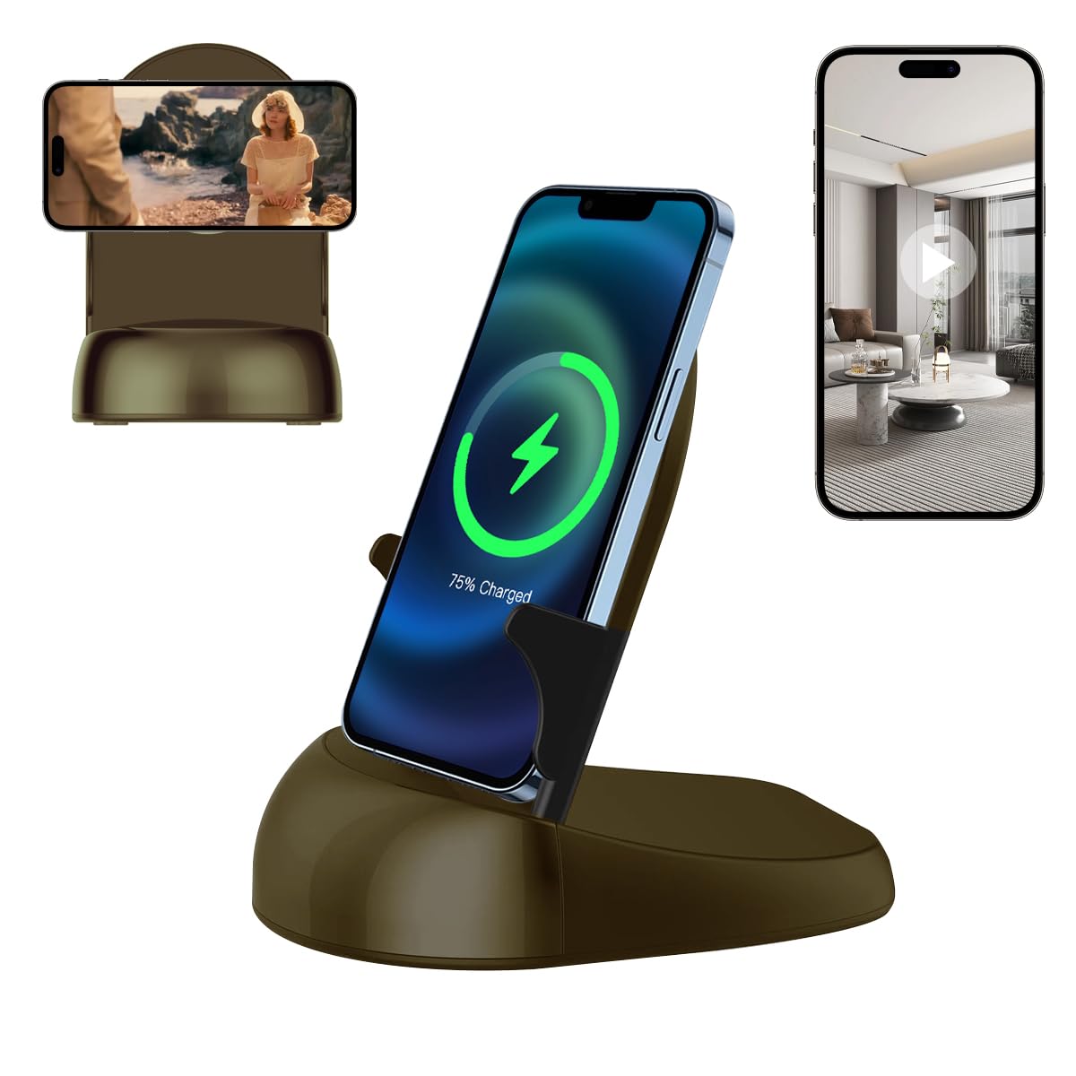 Photo 1 of FHD 1080p Dome Camera WiFi Wireless Phone Charger,Indoor Security Camera with Motion Activated, (Rotate Lens) 250°Viewing Angle for Home Security(2.4/5G)