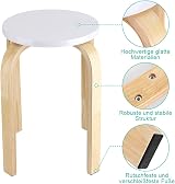 Greensen Round Wooden Stool Candy Color Anti-Slip Stacking Chair 11.8inch view 5