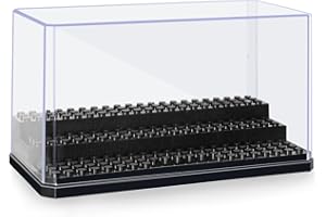 AELS Acrylic Minifigures Display Case, Stackable and Dustproof Building Block Display Box for Lego Action Figure Toys Storage
