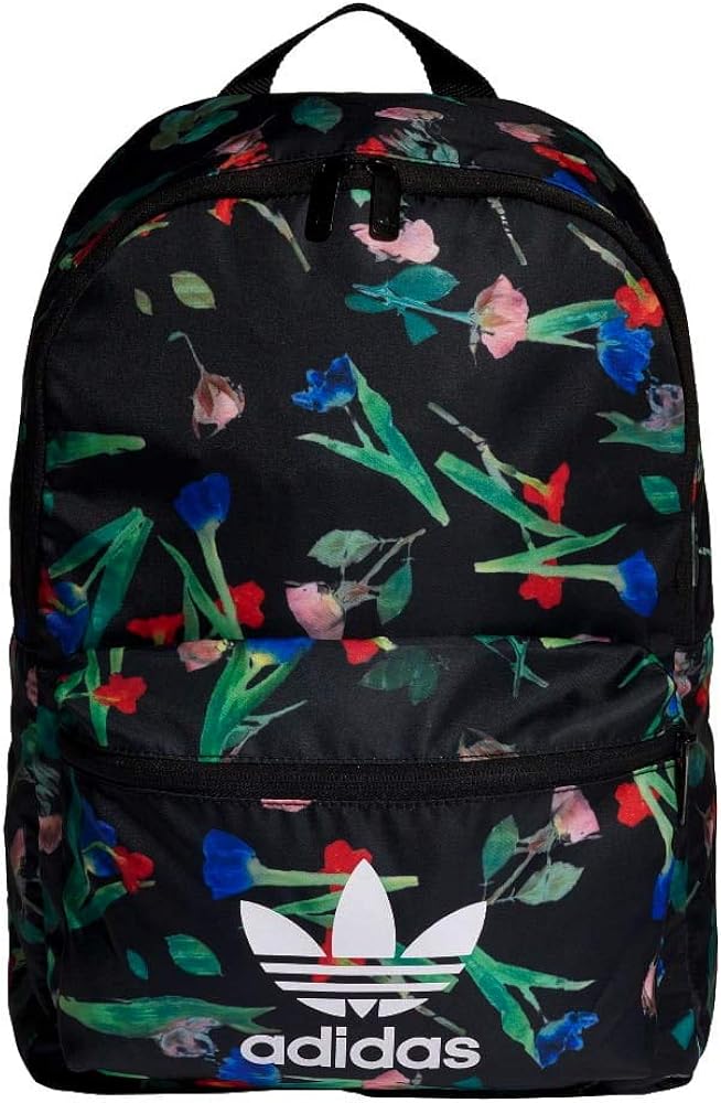 Amazon Co Jp アディダス オリジナルス Adidas Originals バックパック Backpack Classic Trefoil Bag ロゴ リュックサック デイパック リュック バッグ マルチカラー フラワー 花柄 トレフォイル レディース ガールズ ブラック 並行輸入品 シューズ バッグ