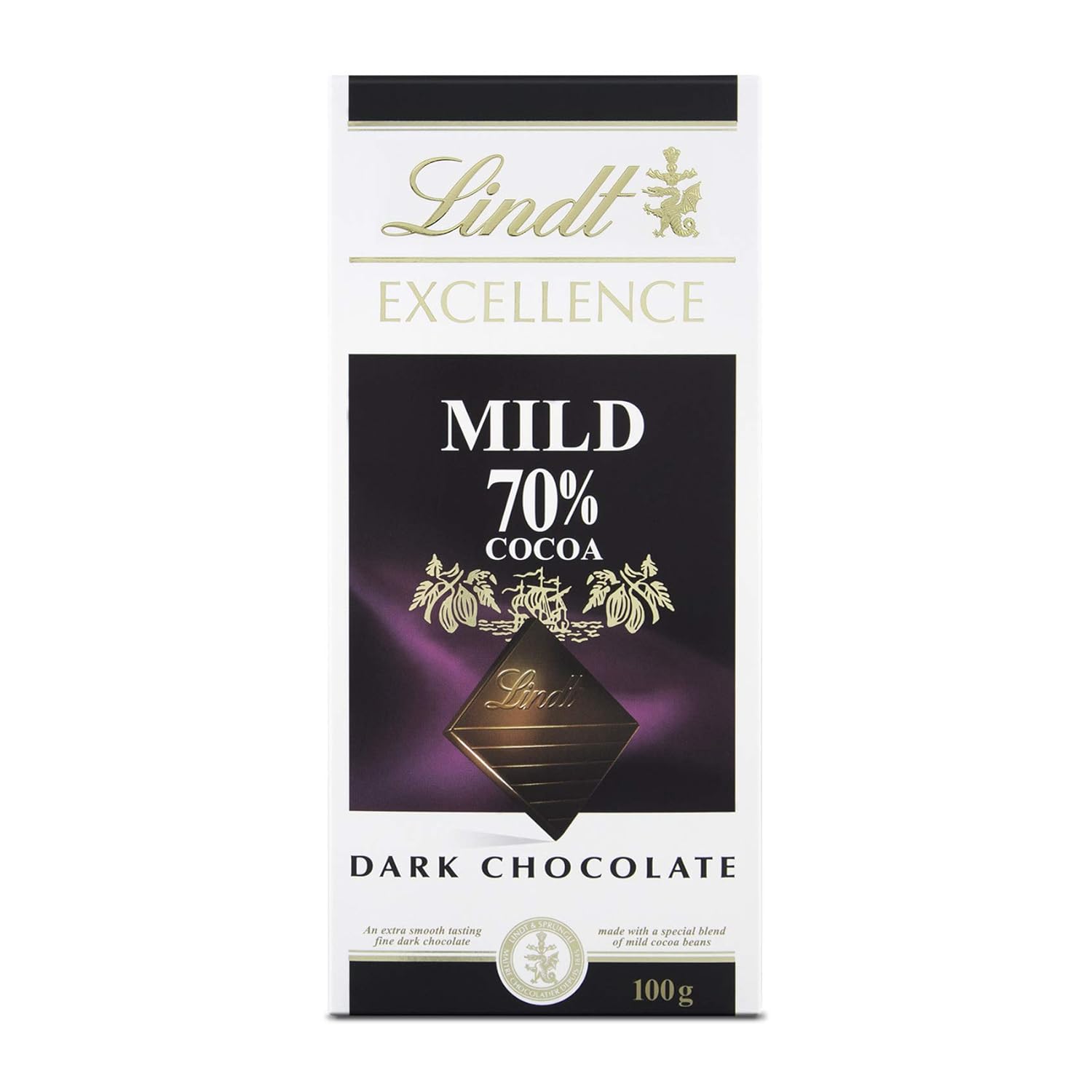Lindt Excellence 70% Mild Dark Cocoa Chocolate Bar, 100g: Amazon.in ...