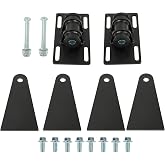 LS Swap Mounts Adjustable Conversion Motor Mounts &amp; Adapters Plates | Universal, w/Nuts Gaskets Screws Kit for Street Rods Rock Crawlers, Black