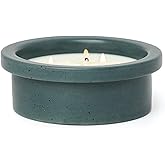 Paddywax Folia Soy Wax Scented Candle, 5-Ounce Ceramic-Jar Candle Holder, Fresh Fig & Cardamom