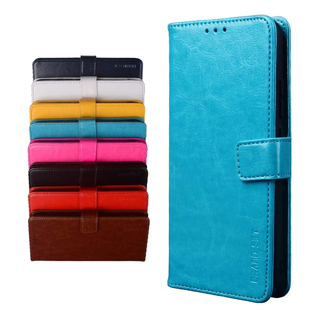 BRAND SET Case for Ulefone Note 8P Wallet Case, PU Leather with Magnetic Closure Card Holder Stand Cover, Leather Wallet Flip Phone Cover for Ulefone Note 8P-Blue