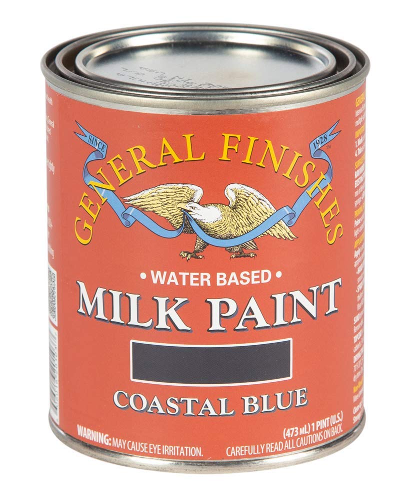 General Finishes Water Based Milk Paint, 1 Pint, Coastal Blue Amazon