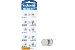 FUSPOWER SR626SW Watch Batteries 377 376 LR626 Battery AG4 1.5v Alkaline Coin Cells (10 Count (Pack of 1))
