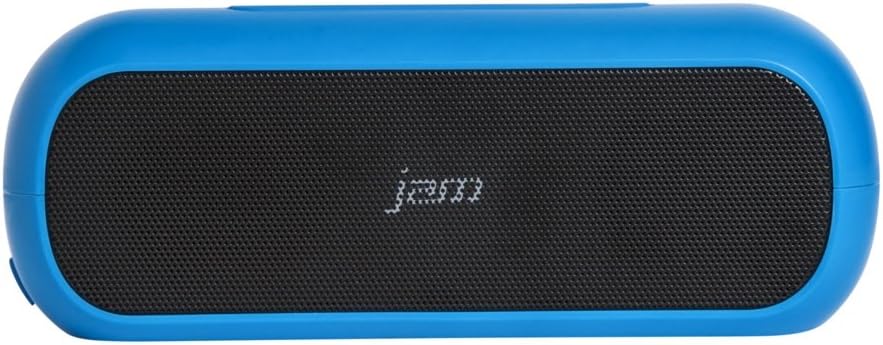 JAM Thrill Duo Wireless Bluetooth Stereo Speaker, Pair 2 For Stereo Sound, Splash Proof, Voice Prompts, Built-in Speakerphone, HX-490BL Blue