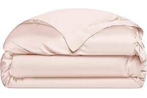 Cozy Earth Luxury Duvet Cover Queen - 100% Viscose from Bamboo - Ultra-Soft, Cooling & Lightweight Duvet Cover - Temperature-Regulating Bedding with Concealed Zip & Interior Snap Closures - Peony