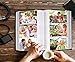 Embroidered Photo Album - Holds 300 Photos - Fits Photos Size 4x6 inches - 4 Opening Cover - Ultra-Fine Tip Pen Included