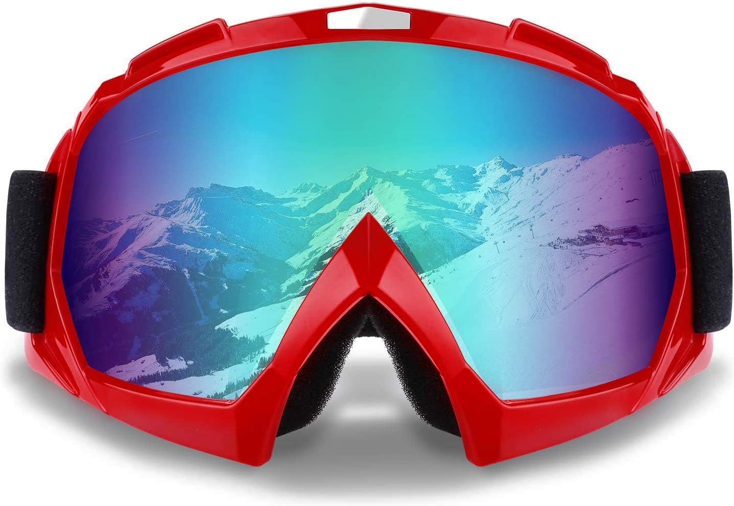 Carperipher Motorcycle Motocross Goggles, Windproof Dustproof ATV Off Road Bike Glasses for Men, Women & Youth Dirt Bike Riding, Cycling, Ski Snowboard Sports Outdoor Goggles