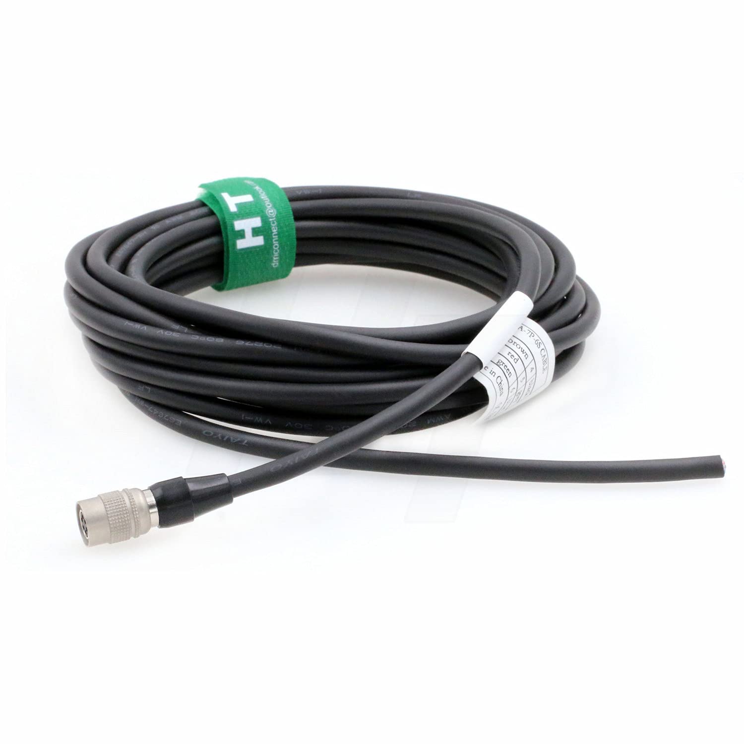 HangTon Hirose 6 Pin Female HR10A-7P-6S to Open End Flying Cable Bare Wire for Basler ace racer GigE Camera (10)