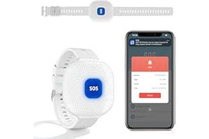 Chatthen WiFi Panic Button, Pagers Life Alert Systems for Seniors no Monthly Fee, Compatible with Tuya Smart/Smart Life APP (
