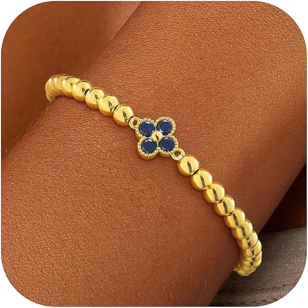 ALRNBY Women's Cross Bracelet Set - Stackable Beaded Bracelets With Pearl & Turquoise - View #11