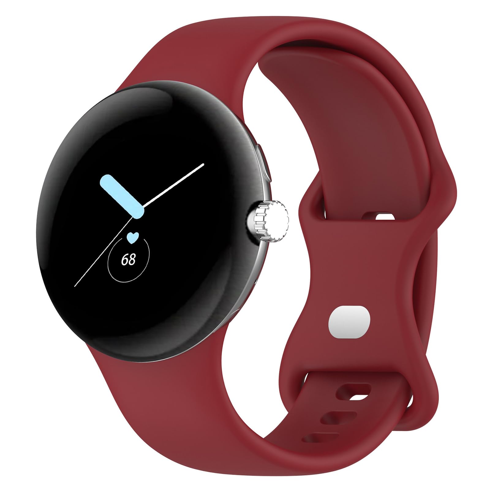 SUGARJAR Silicone Strap For Google Pixel Watch 3 41mm/Pixel Watch 2/1,Soft Sports Replacement Straps for Google Pixel Watch 3 41mm(2024)/2(2023)/1(2022) for Women and Men