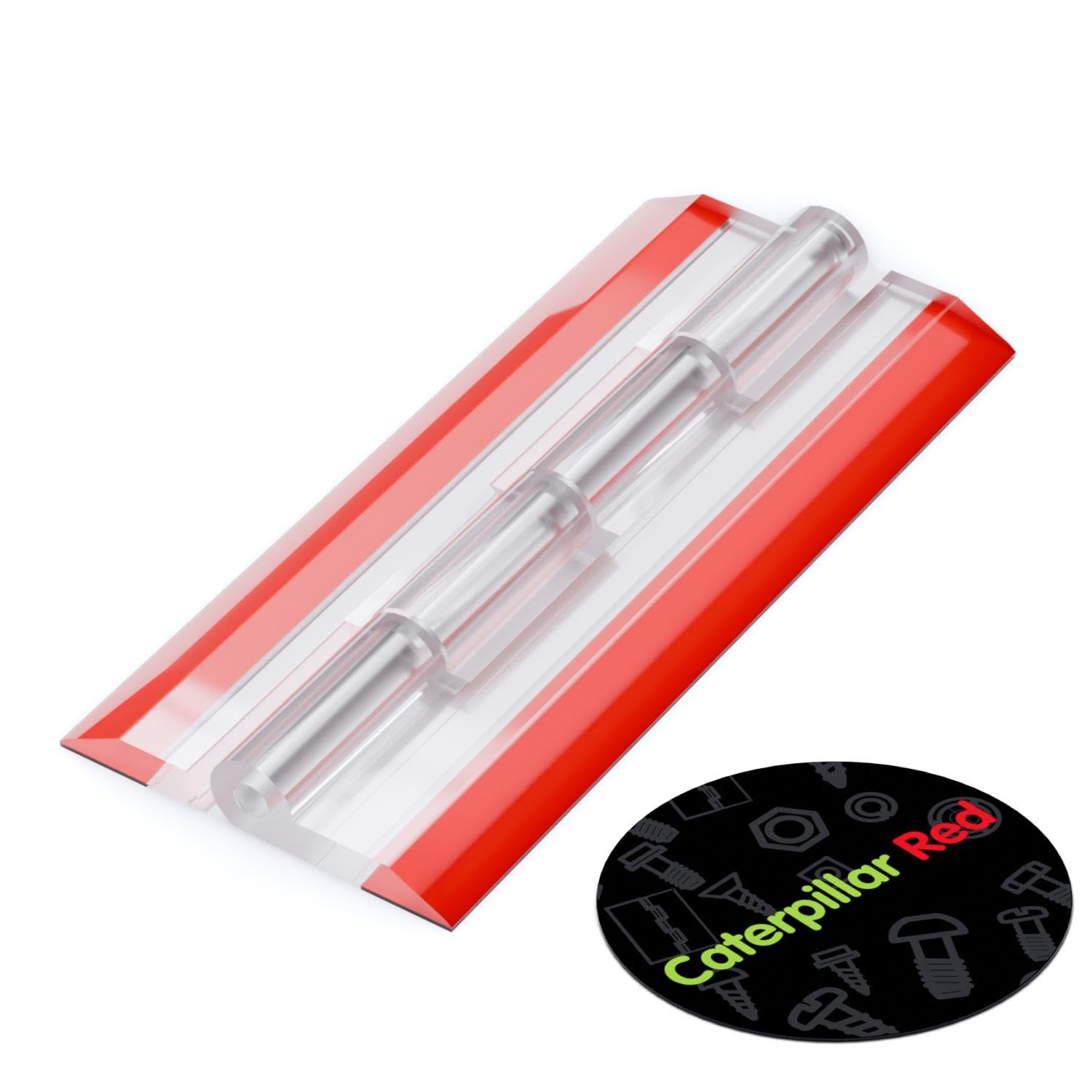 4X Acrylic Piano Hinges - No Glue Required. Transparent Clear Plastic 100mm